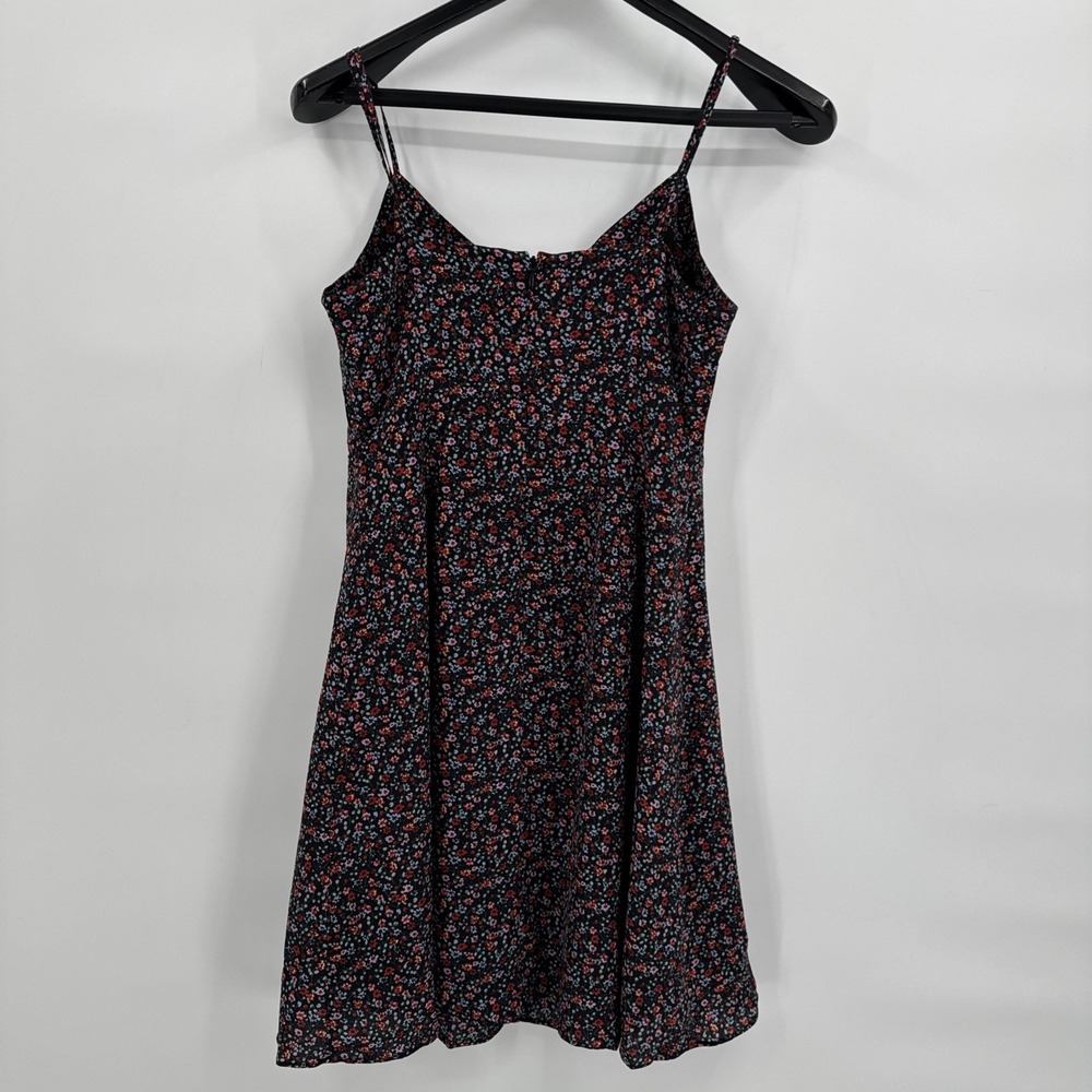 Madewell Women's Silk Button-Wrap Cami Dress in Fieldwalk Ditzy Floral Print 4 - Picture 4 of 13